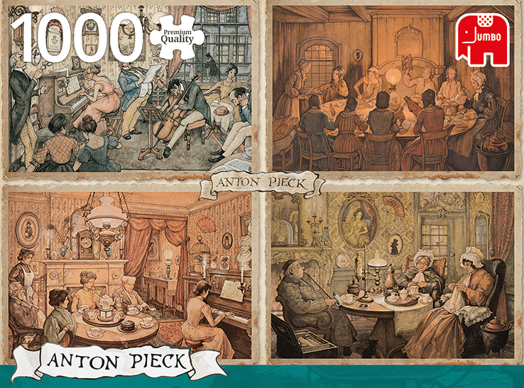 Anton Pieck - Otthoni Szórakozás Jumbo 1000 darabos kirakó puzzle (JU - 18856) - puzzlegarden