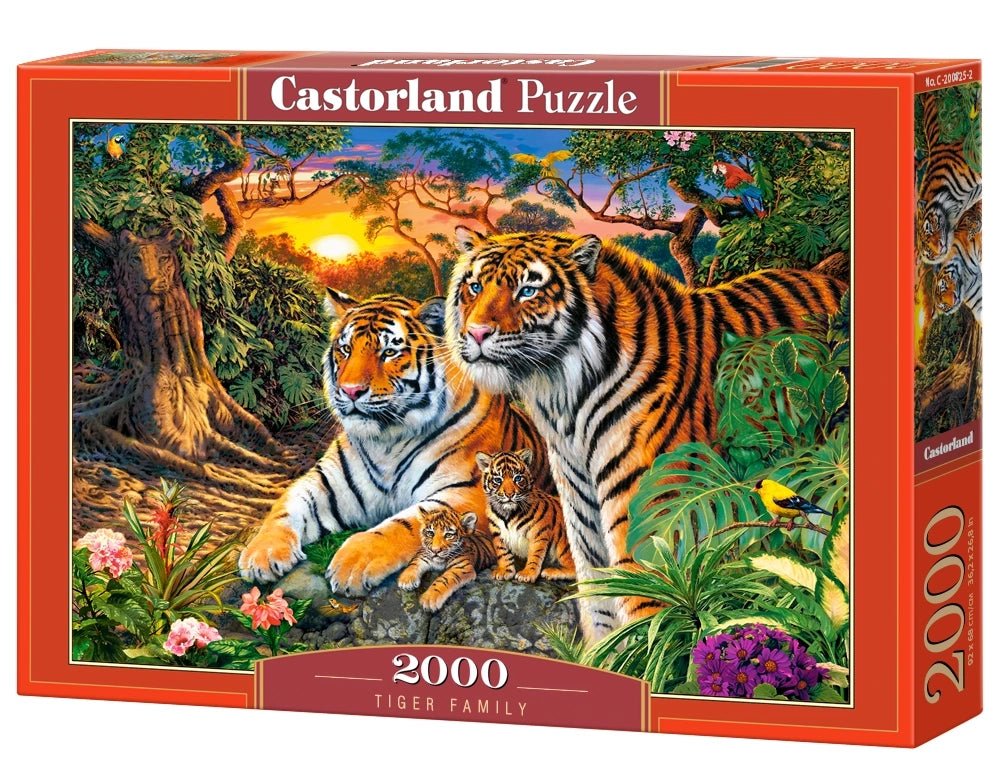 A tigris család Castorland 2000 darabos kirakó puzzle (C - 200825) - puzzlegarden