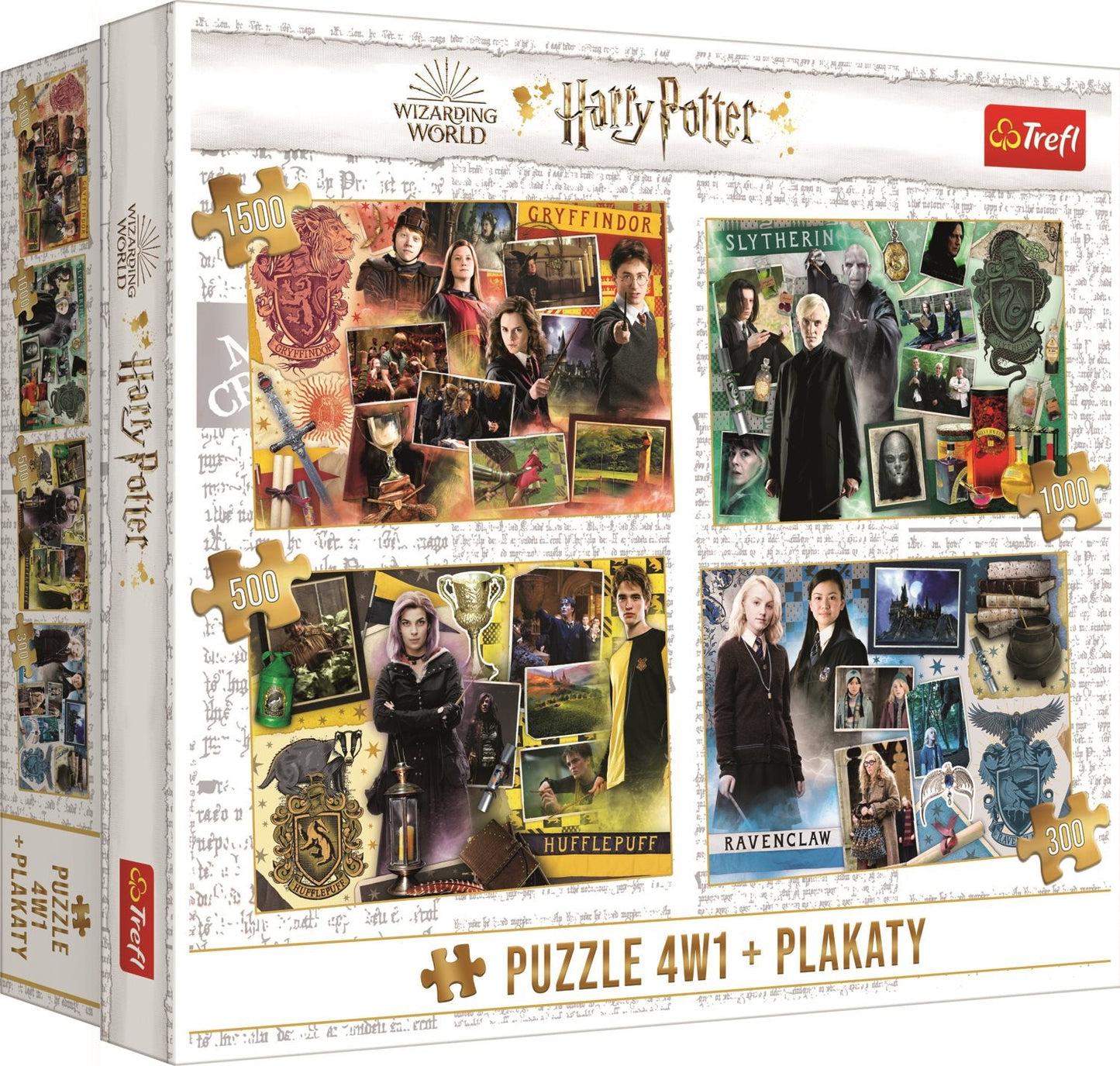 4in1 Harry Potter (1500, 1000, 500, 300) Trefl 1500 darabos kirakó puzzle (TR - 93104) - puzzlegarden