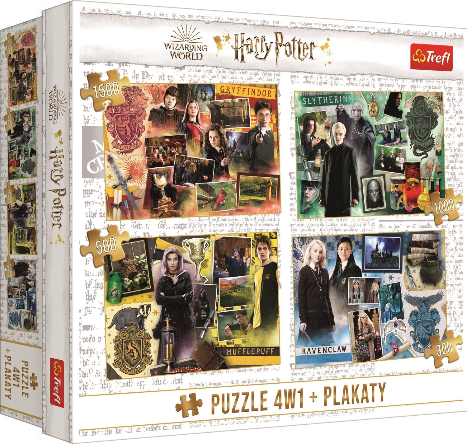 4in1 Harry Potter (1500, 1000, 500, 300) Trefl 1500 darabos kirakó puzzle (TR - 93104) - puzzlegarden