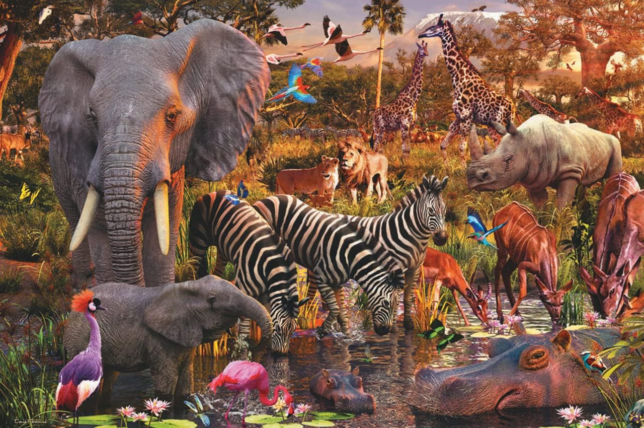 Afrikai állatok Ravensburger 3000 darabos kirakó puzzle (RA - 17037) - puzzlegarden