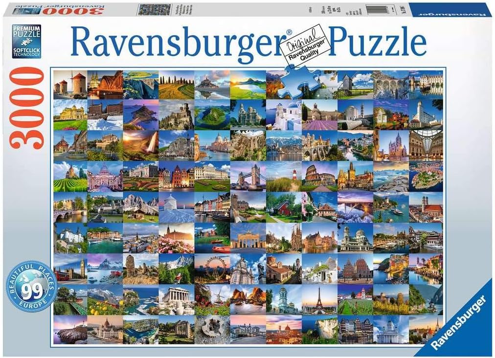 99 Gyönyörű Hely Európában Ravensburger 3000 darabos kirakó puzzle (RA - 17080) - puzzlegarden