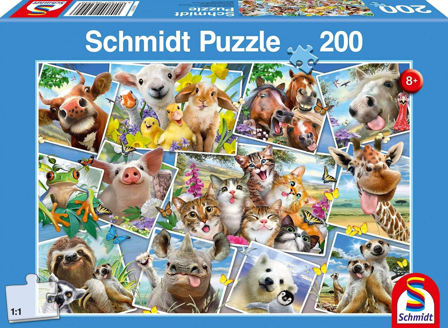 Állati Szelfik Schmidt Spiele 200 darabos kirakó puzzle (SCH - 56294) - puzzlegarden