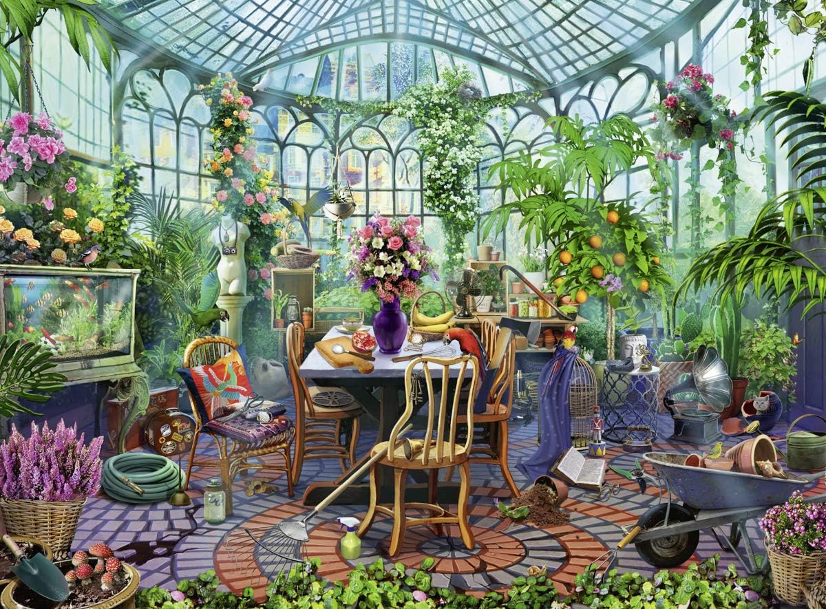 A télikertben Ravensburger 500 darabos kirakó puzzle (RA - 14832) - puzzlegarden