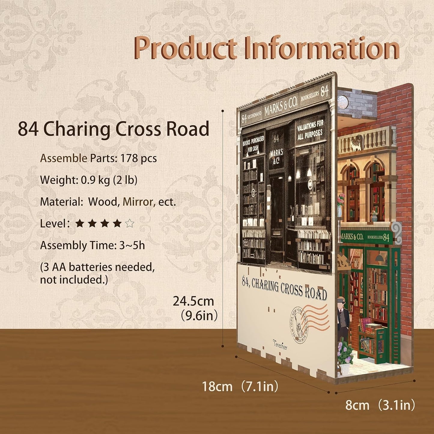 84 Charing Cross Road Könyvkuckó Tonecheer 178 darabos kirakó puzzle (TC - TQ114) - puzzlegarden