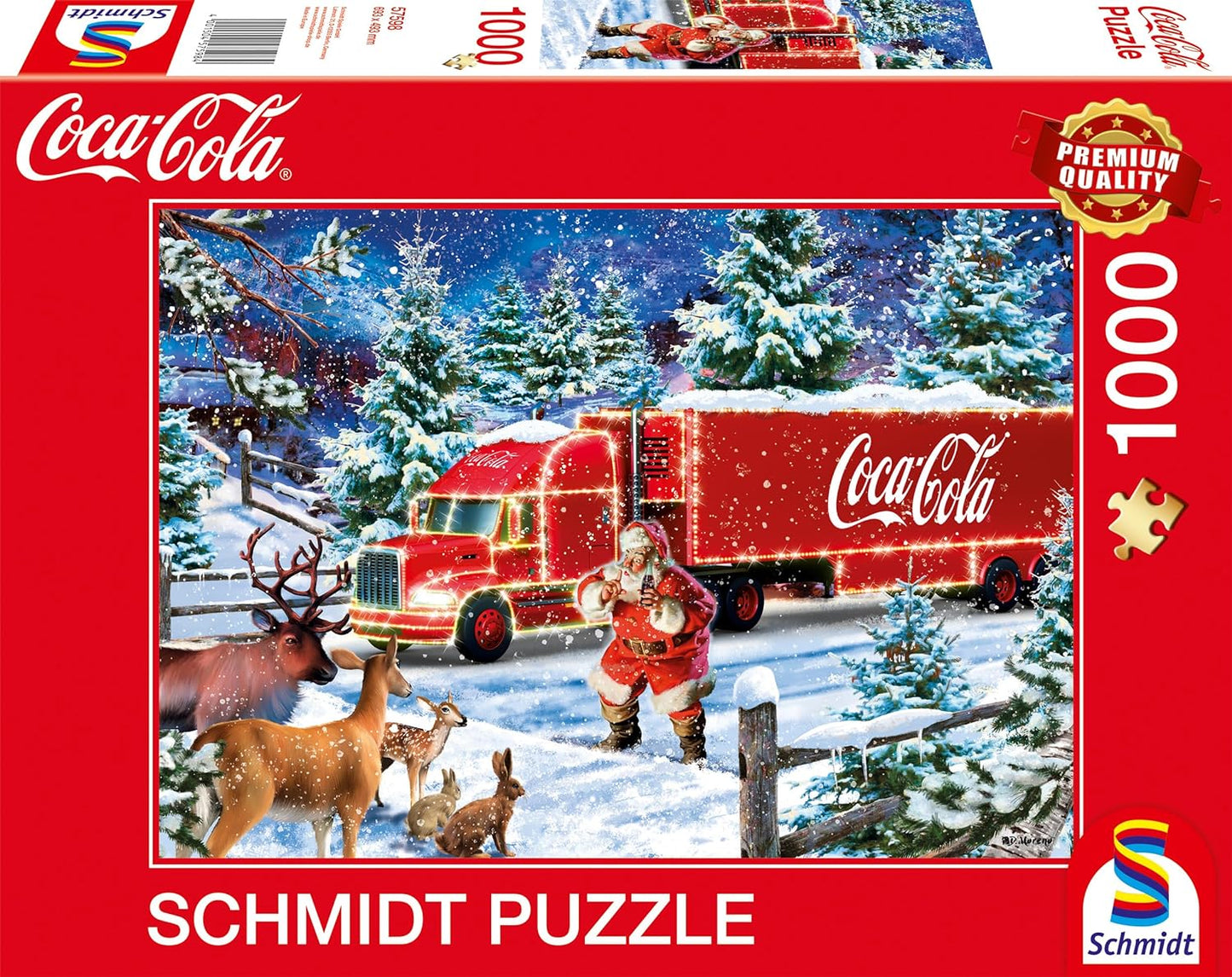 Coca - Cola Karácsonyi Kamion Schmidt Spiele 1000 darabos kirakó puzzle (SCH - 57598) - puzzlegarden