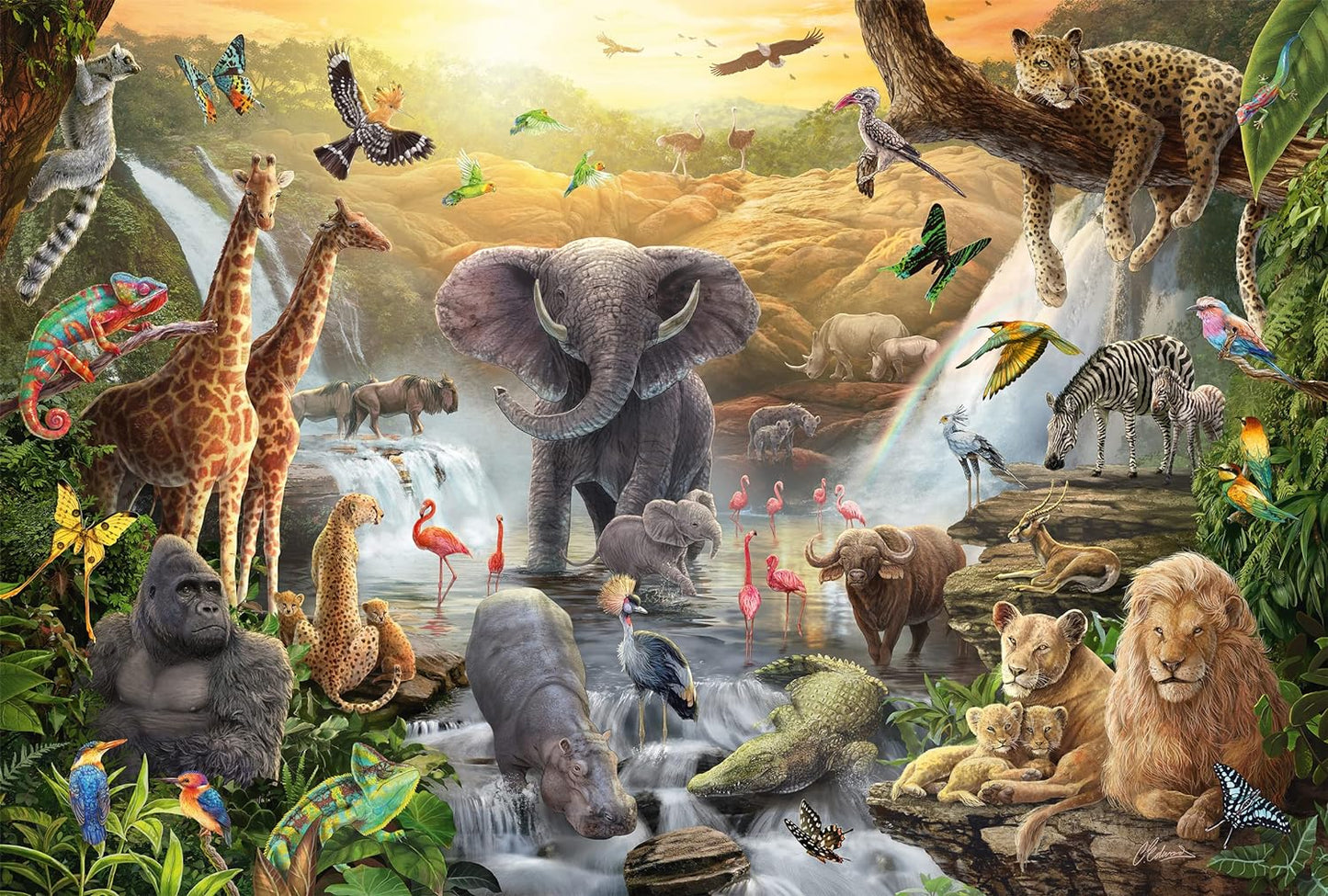 Afrikai Állatok Schmidt Spiele 60 darabos kirakó puzzle (SCH - 56454) - puzzlegarden