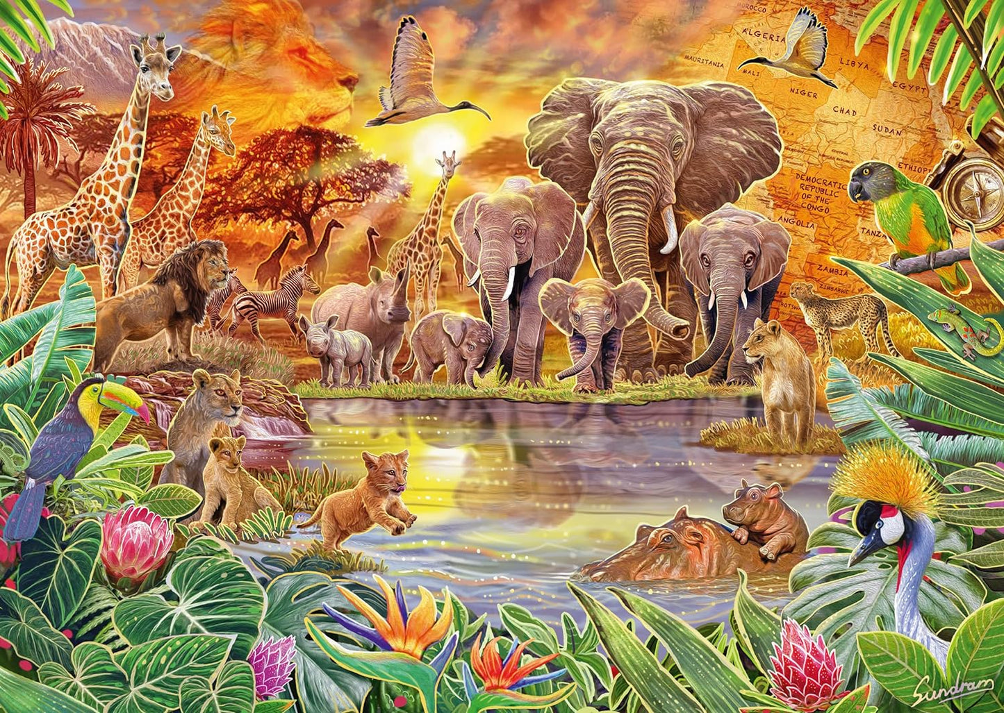 Afrikai Királyság Schmidt Spiele 1000 darabos kirakó puzzle (SCH - 59982) - puzzlegarden