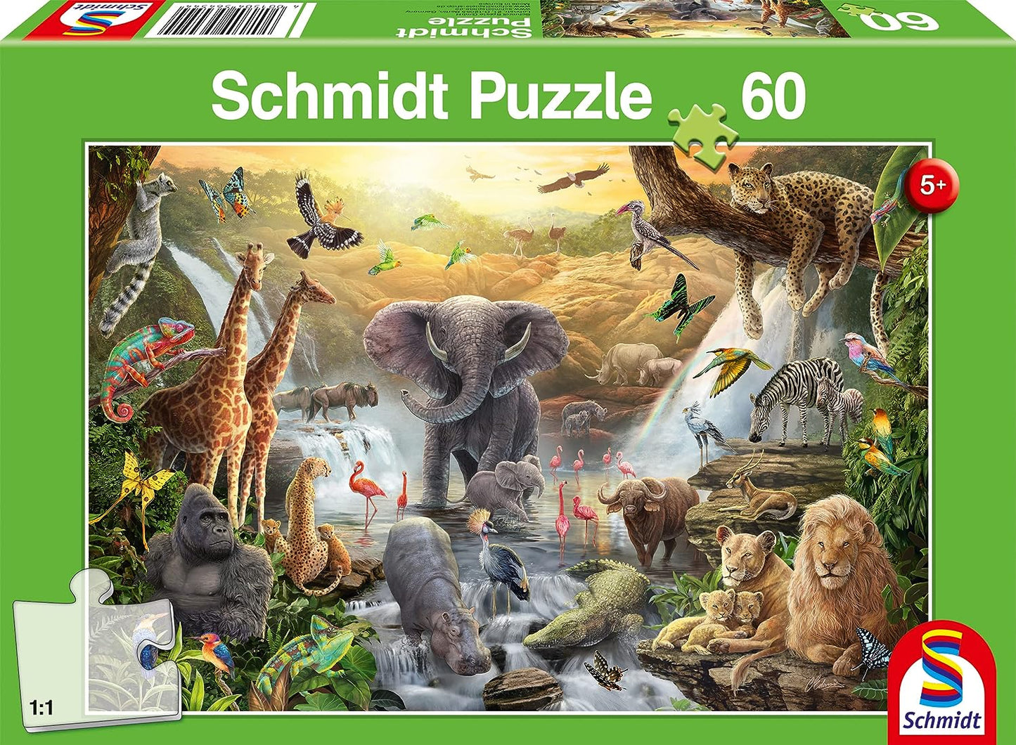 Afrikai Állatok Schmidt Spiele 60 darabos kirakó puzzle (SCH - 56454) - puzzlegarden