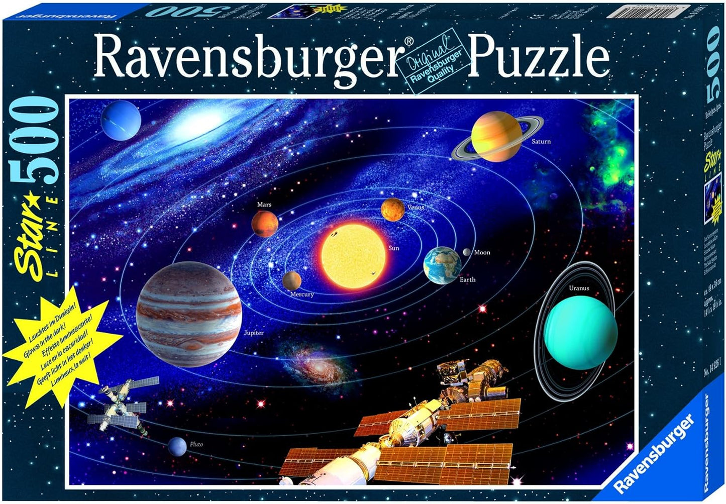 A Naprendszer - sötétben világít Ravensburger 500 darabos kirakó puzzle (RA - 14926) - puzzlegarden