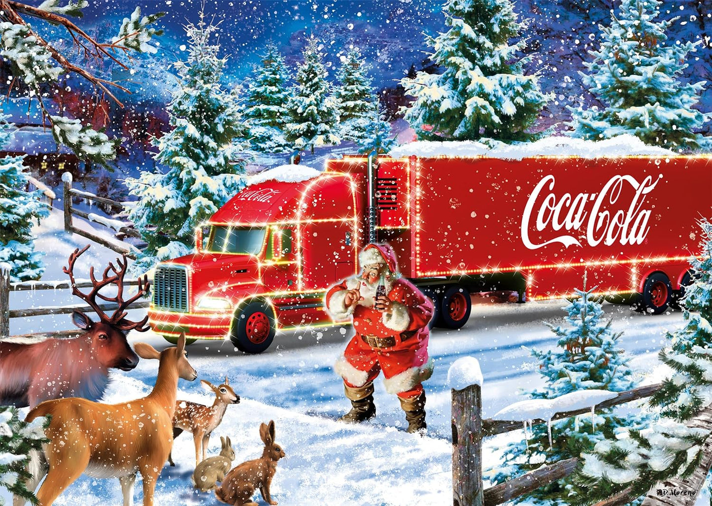 Coca - Cola Karácsonyi Kamion Schmidt Spiele 1000 darabos kirakó puzzle (SCH - 57598) - puzzlegarden