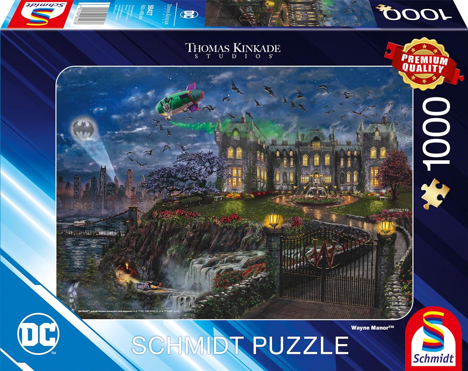 Batman, a Wayne Birtok Schmidt Spiele 1000 darabos kirakó puzzle (SCH - 58427) - puzzlegarden
