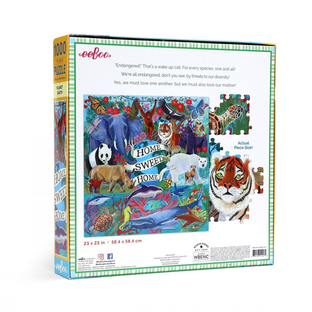 Bolygónk a Föld Eeboo 1000 darabos kirakó puzzle (EB - PZTPLA) - puzzlegarden