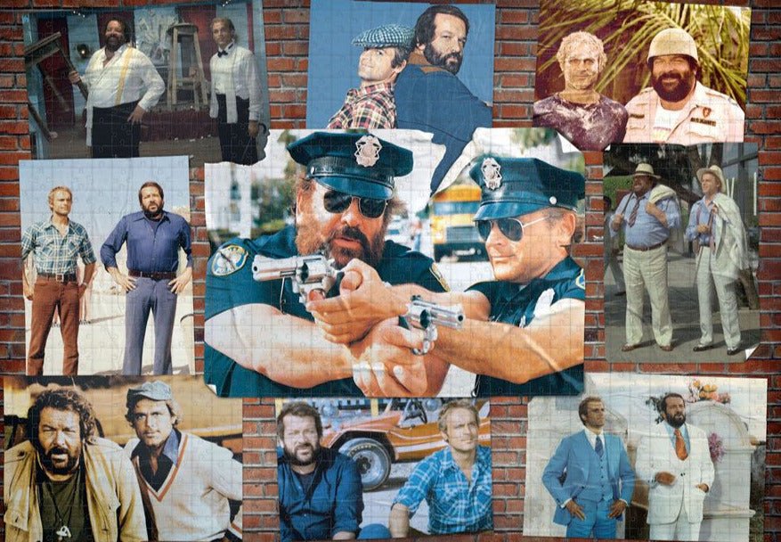 Bud Spencer & Terence Hill - Filmek Kollázs Oakie Doakie Games 1000 darabos kirakó puzzle (ODG - 010004) - puzzlegarden