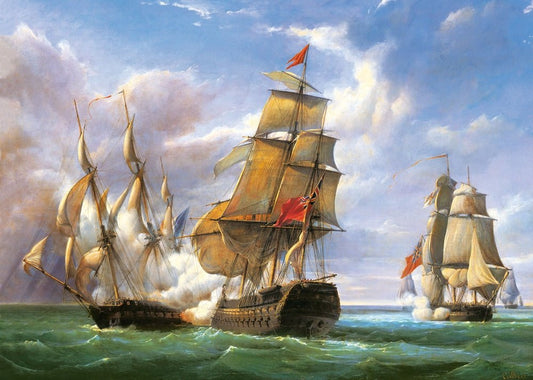A Francia Fregatt és az Angol Hajó Csatája Castorland 3000 darabos kirakó puzzle (C - 300037) - puzzlegarden