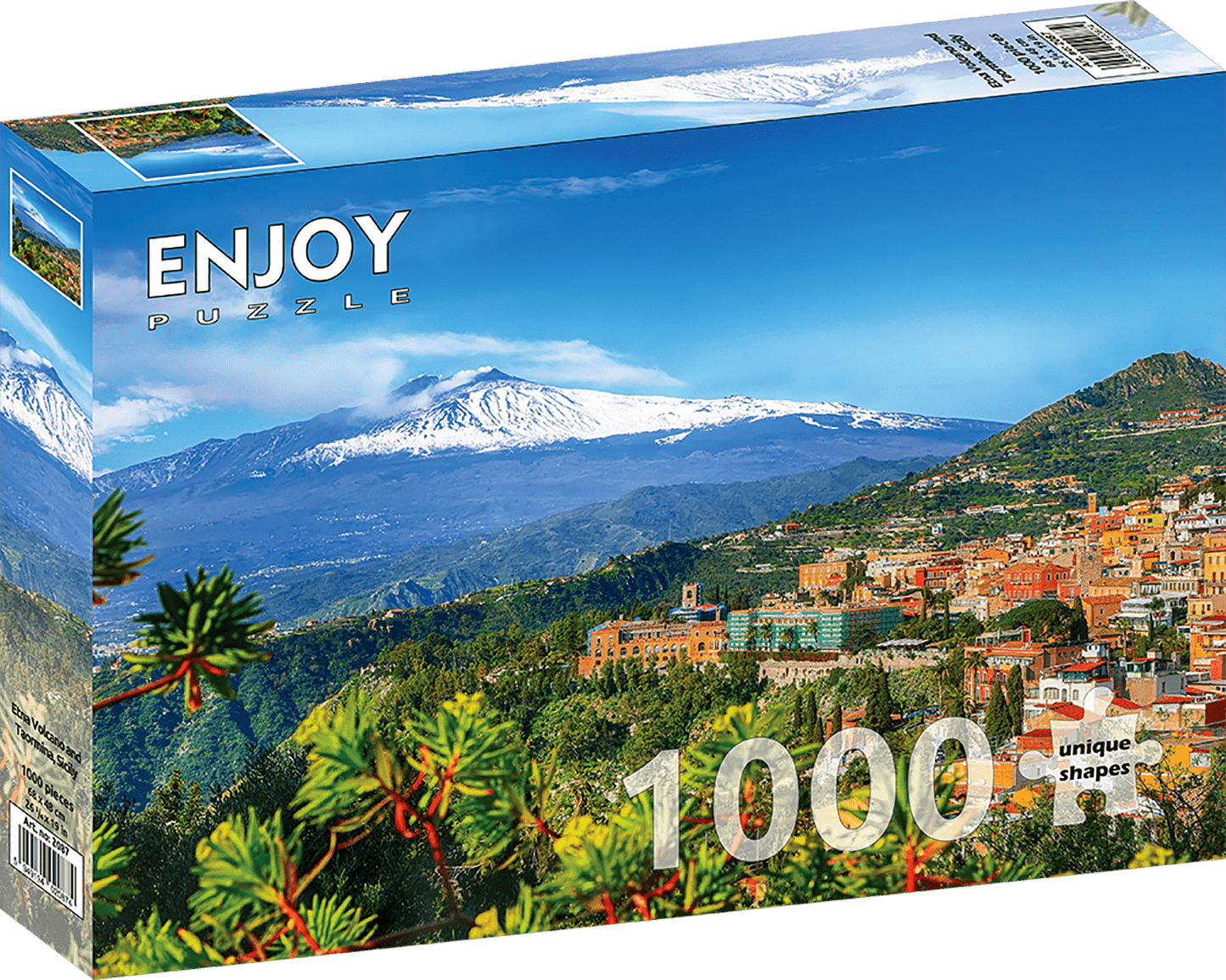 Az Etna és Taormina, Szicília Enjoy 1000 darabos kirakó puzzle (EN - 2087) - puzzlegarden