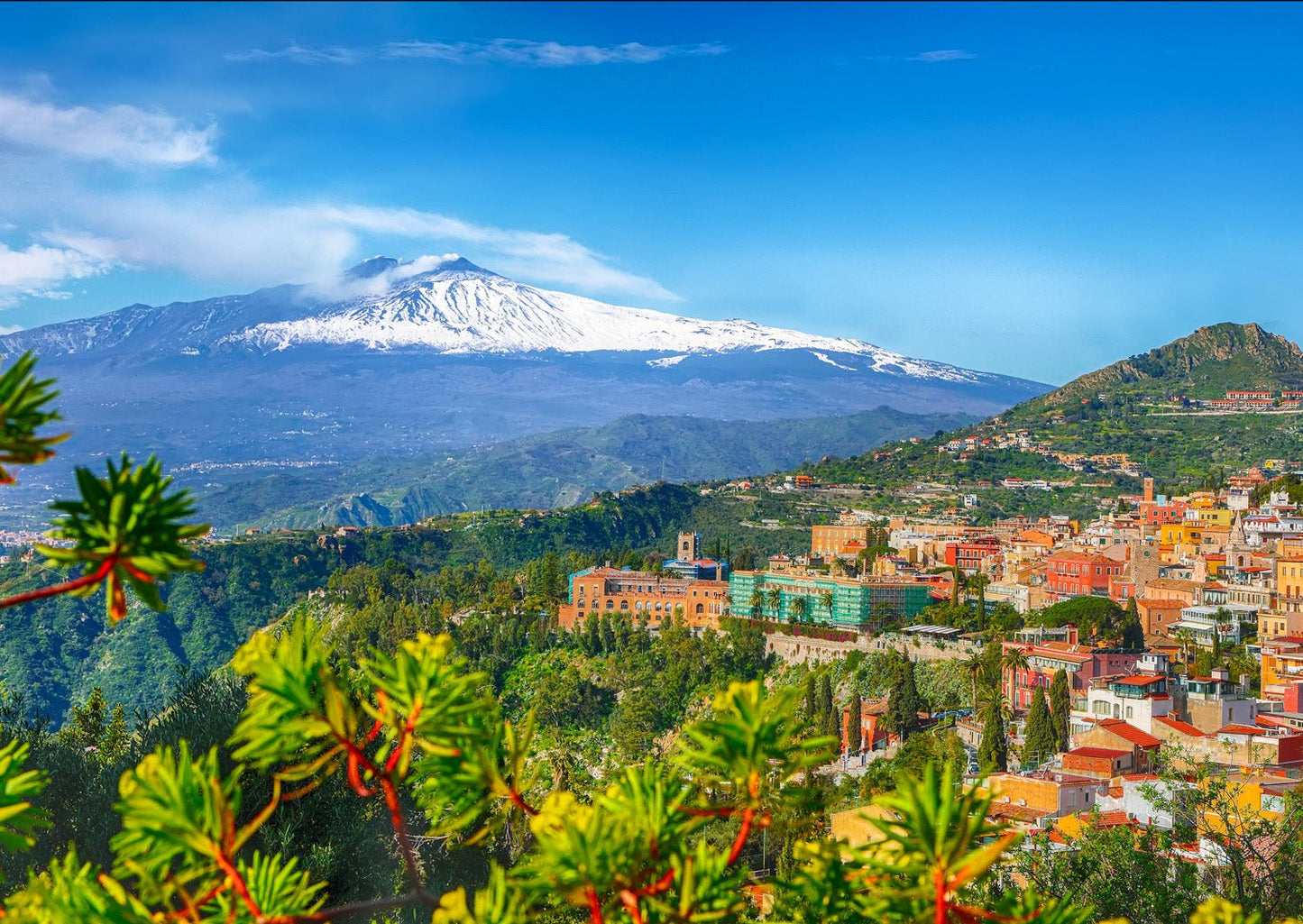 Az Etna és Taormina, Szicília Enjoy 1000 darabos kirakó puzzle (EN - 2087) - puzzlegarden