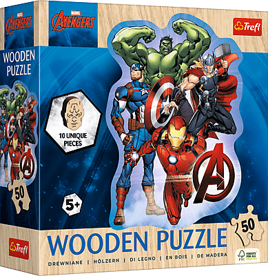 A Bosszúállók Kalandjai - Fa kirakó Trefl Wood Craft 50 darabos kirakó puzzle (TR - 20256) - puzzlegarden