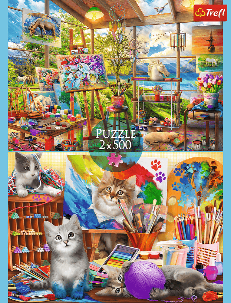 A festészet művészete - 2x500 Trefl 500 darabos kirakó puzzle (TR - 37530) - puzzlegarden