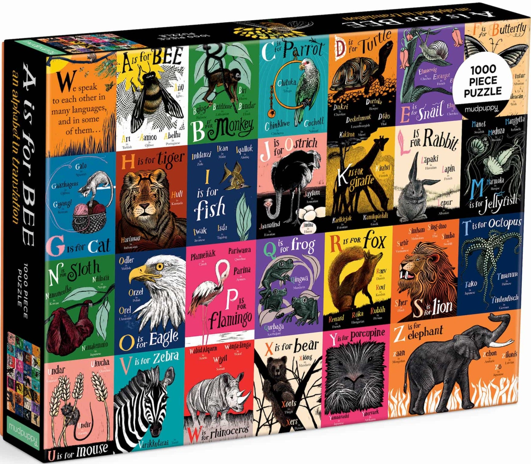 Bolondos ábécé Mudpuppy 1000 darabos kirakó puzzle (GA - M050622B) - puzzlegarden