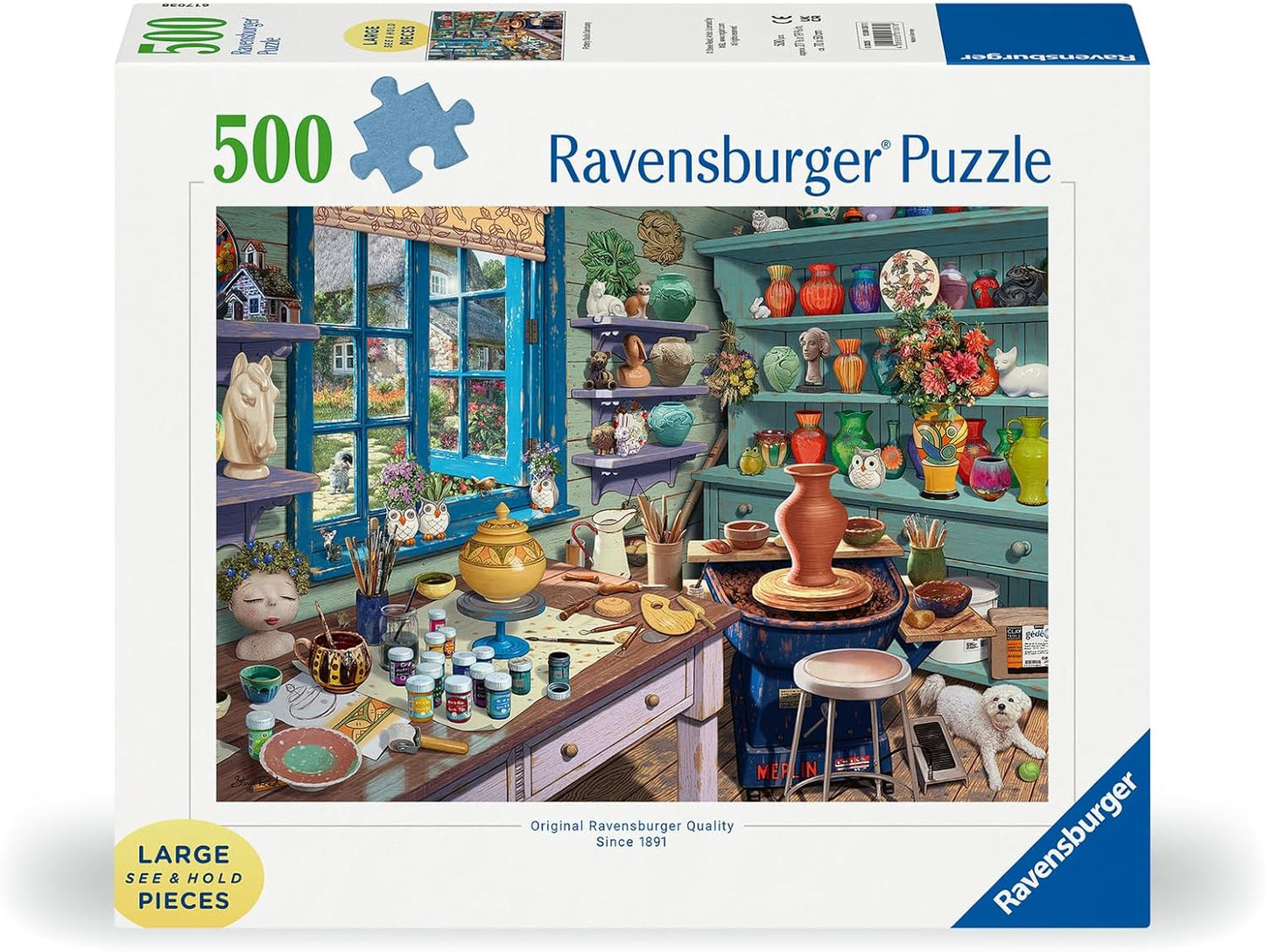 A keramikus műhelye - XXL Ravensburger 500 darabos kirakó puzzle (RA - 12001357) - puzzlegarden