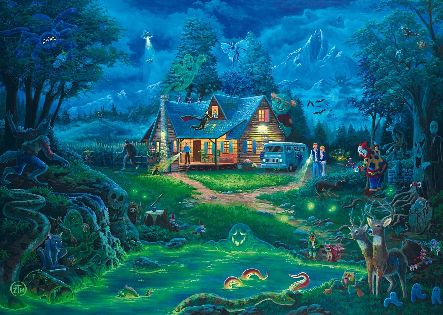 A kísértetház Schmidt Spiele 1000 darabos kirakó puzzle (SCH - 58607) - puzzlegarden
