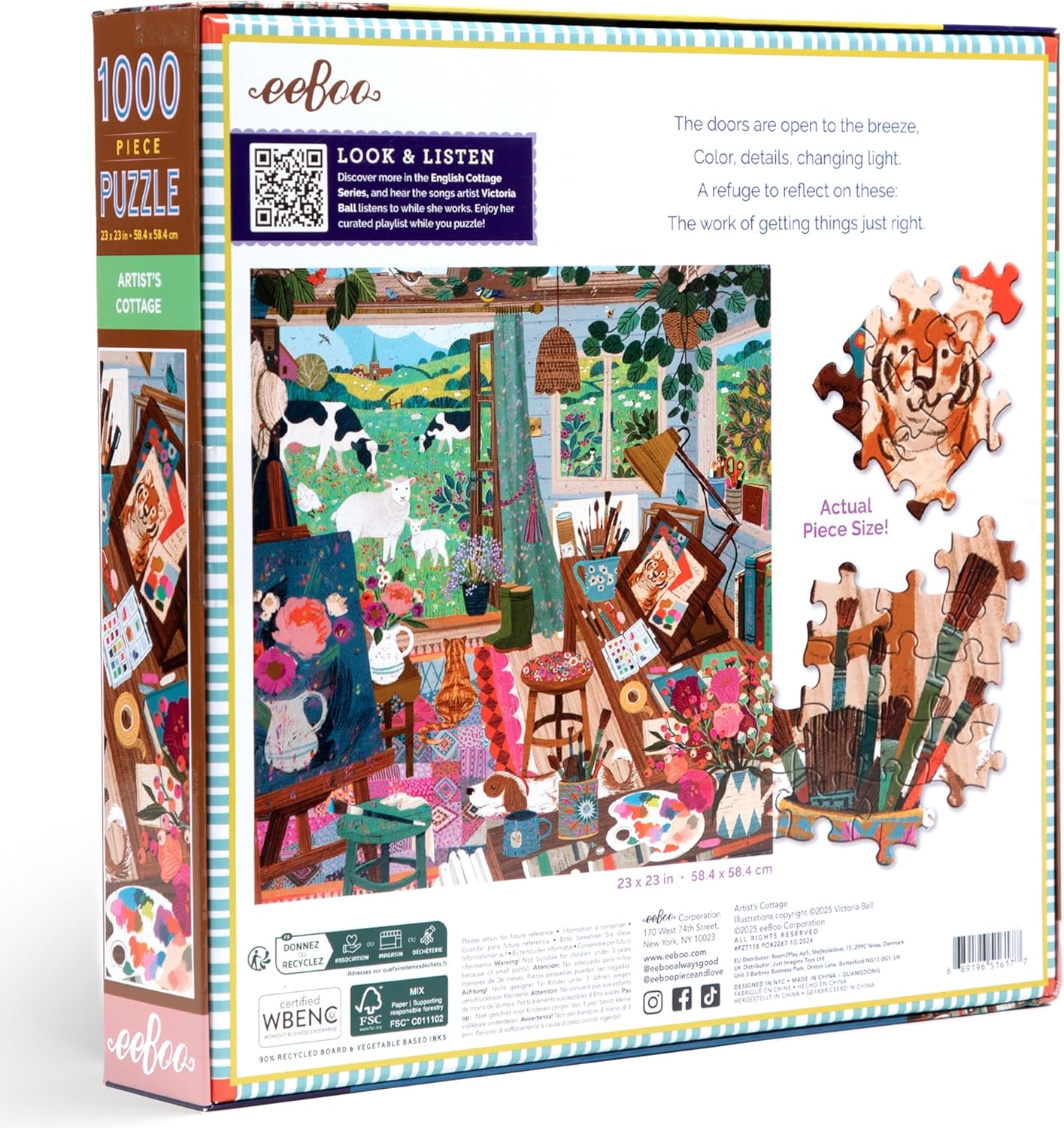 A Művész Kunyhója Eeboo 1000 darabos kirakó puzzle (EB - PZT118) - puzzlegarden