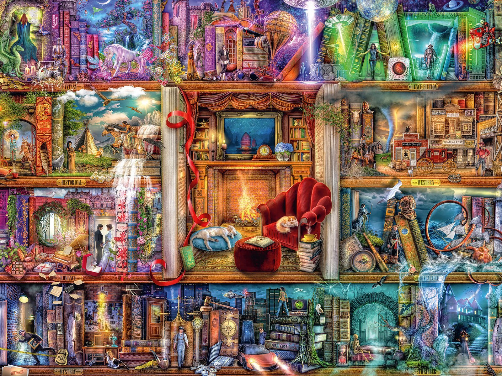 A Nagy Könyvtár Ravensburger 1500 darabos kirakó puzzle (RA - 12000190) - puzzlegarden