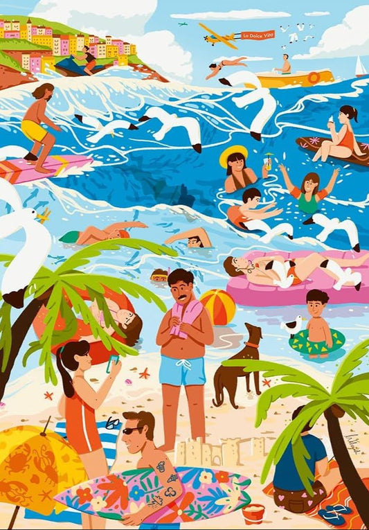 A színek művészete: Nyaralás hevében Trefl 1000 darabos kirakó puzzle (TR - 12065) - puzzlegarden