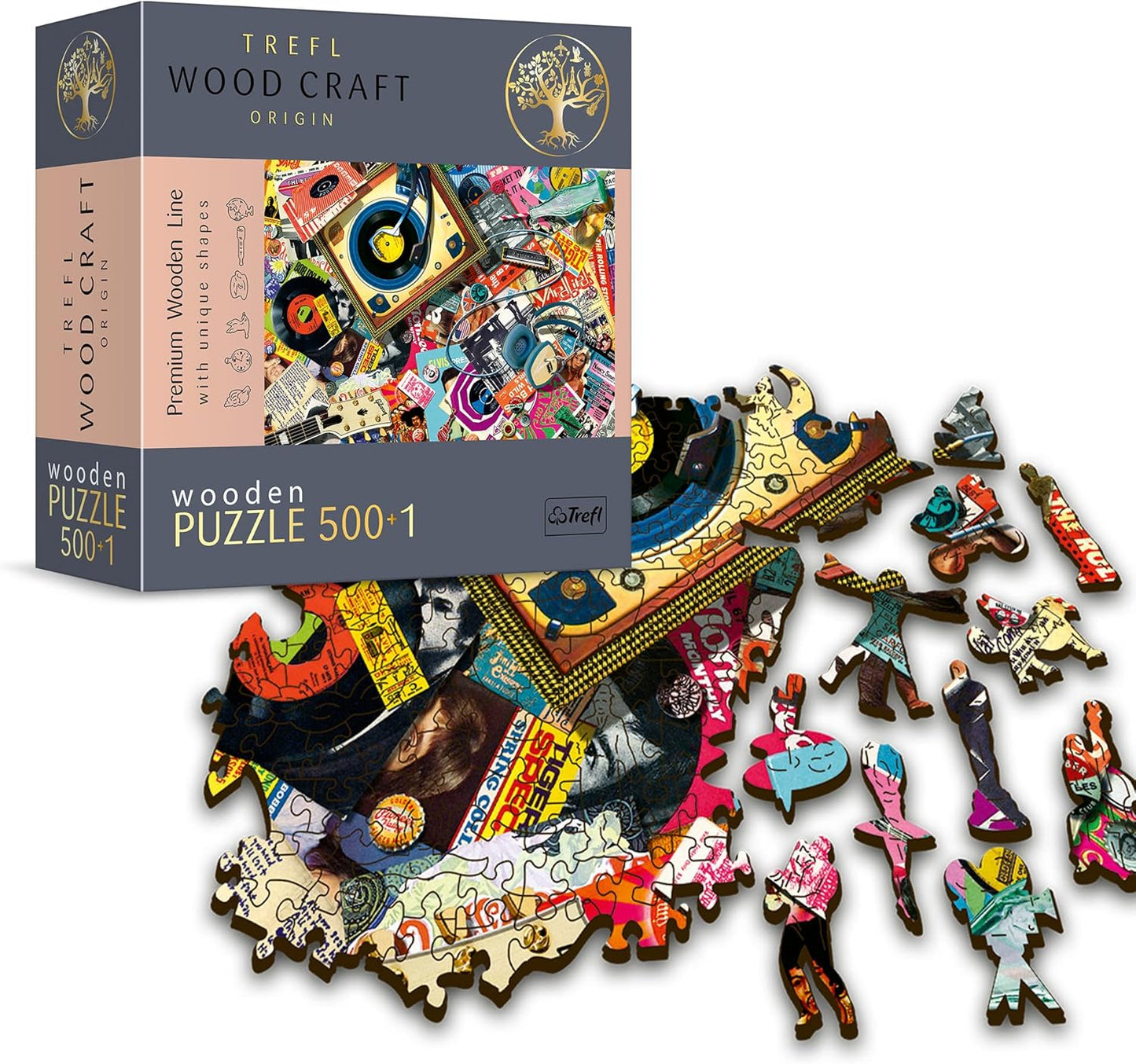 A Zene Világában - Fa kirakó Trefl Wood Craft 500 darabos kirakó puzzle (TR - 20180) - puzzlegarden