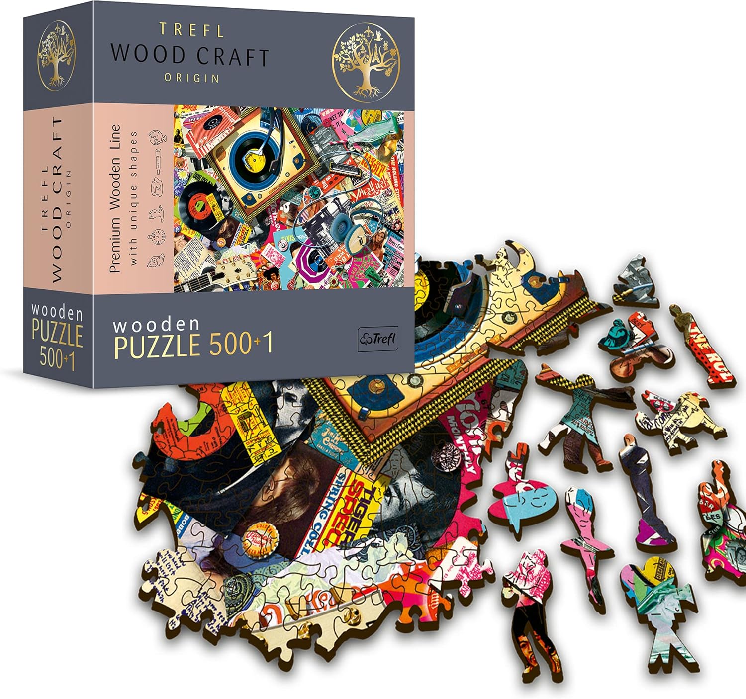 A Zene Világában - Fa kirakó Trefl Wood Craft 500 darabos kirakó puzzle (TR - 20180) - puzzlegarden
