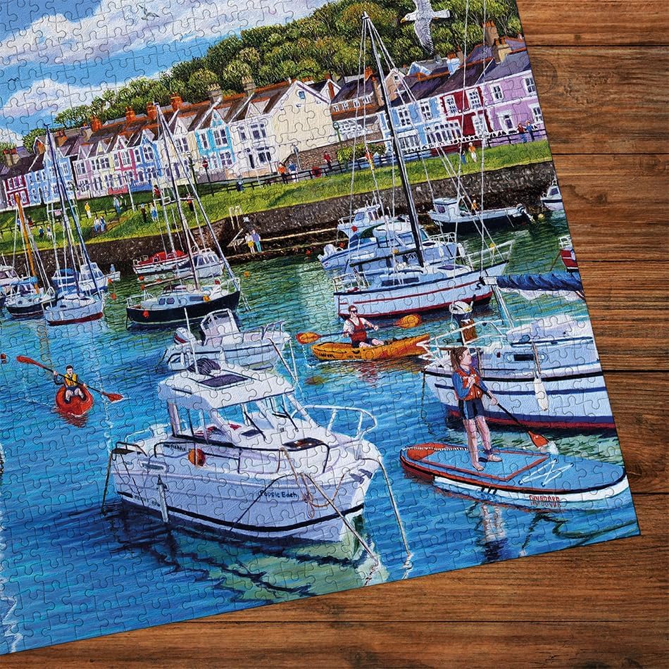 Aberaeron, Cardigan - öböl Gibsons 1000 darabos kirakó puzzle (G - G6444) - puzzlegarden