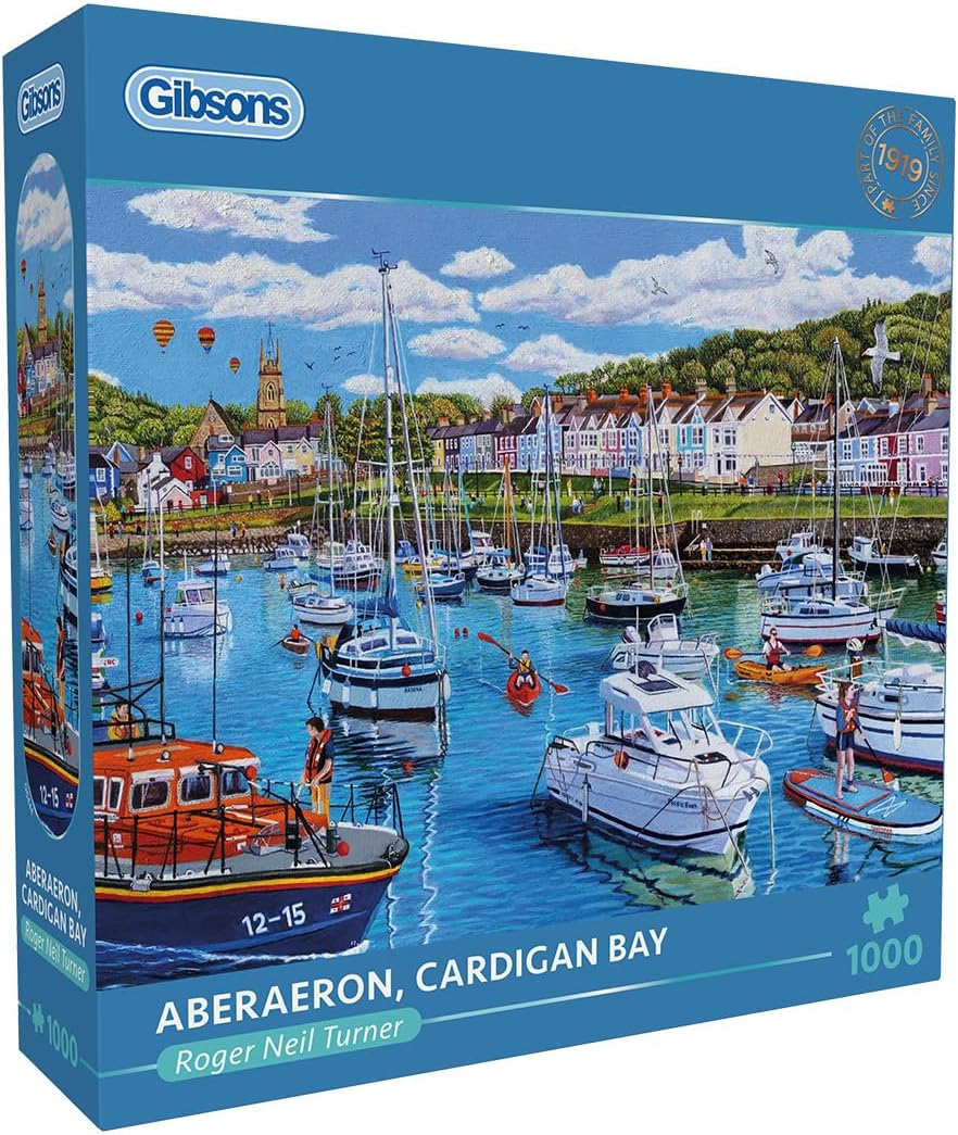 Aberaeron, Cardigan - öböl Gibsons 1000 darabos kirakó puzzle (G - G6444) - puzzlegarden