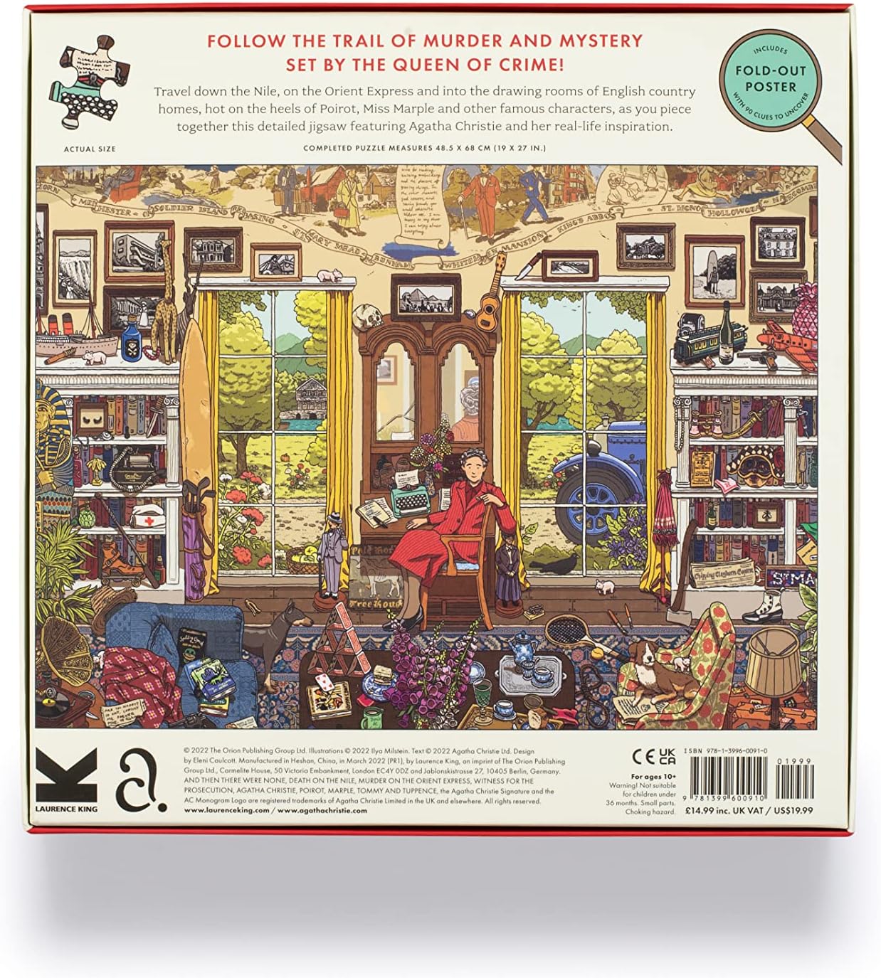 Agatha Christie világa Laurence King 1000 darabos kirakó puzzle (LK - 9781399600910) - puzzlegarden
