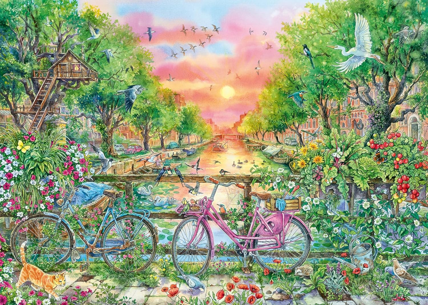 Álomszerű Biciklik Amszterdamban Ravensburger 1000 darabos kirakó puzzle (RA - 12001089) - puzzlegarden