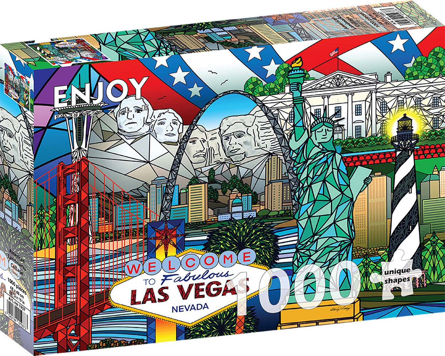 Amerikai Nevezetességek Enjoy 1000 darabos kirakó puzzle (EN - 1937) - puzzlegarden