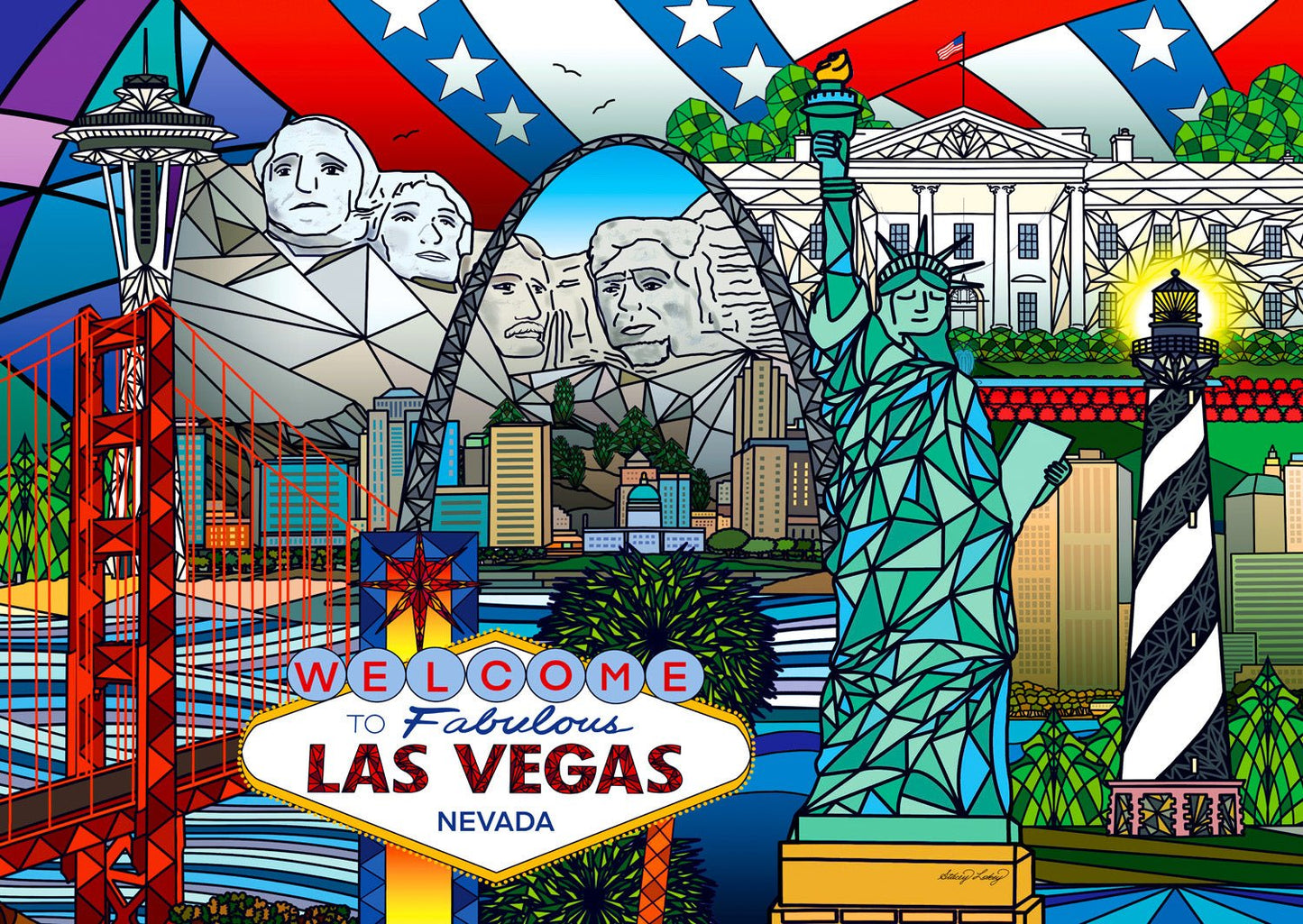 Amerikai Nevezetességek Enjoy 1000 darabos kirakó puzzle (EN - 1937) - puzzlegarden