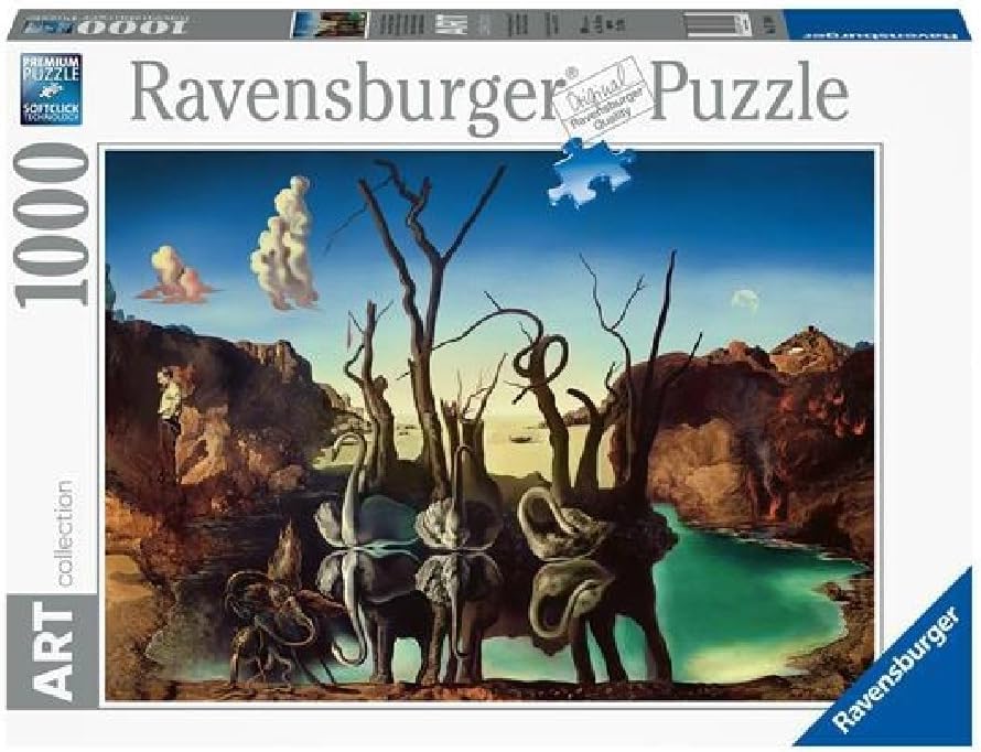 Art Collection – Dalí – Elefántokat Tükröző hattyúk Ravensburger 1000 darabos kirakó puzzle (RA - 12000193 4005555001935) - puzzlegarden