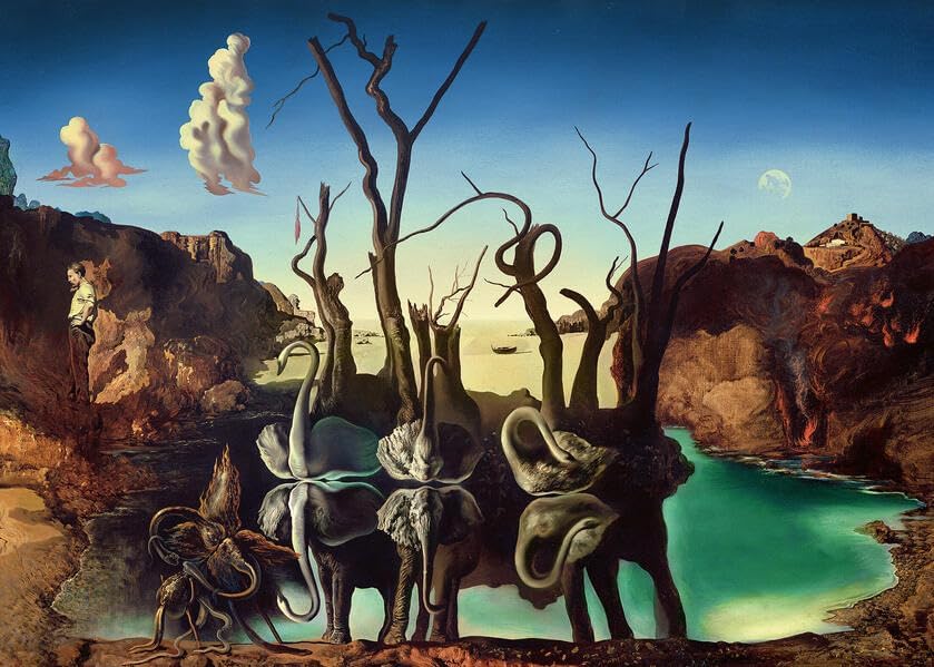 Art Collection – Dalí – Elefántokat Tükröző hattyúk Ravensburger 1000 darabos kirakó puzzle (RA - 12000193 4005555001935) - puzzlegarden