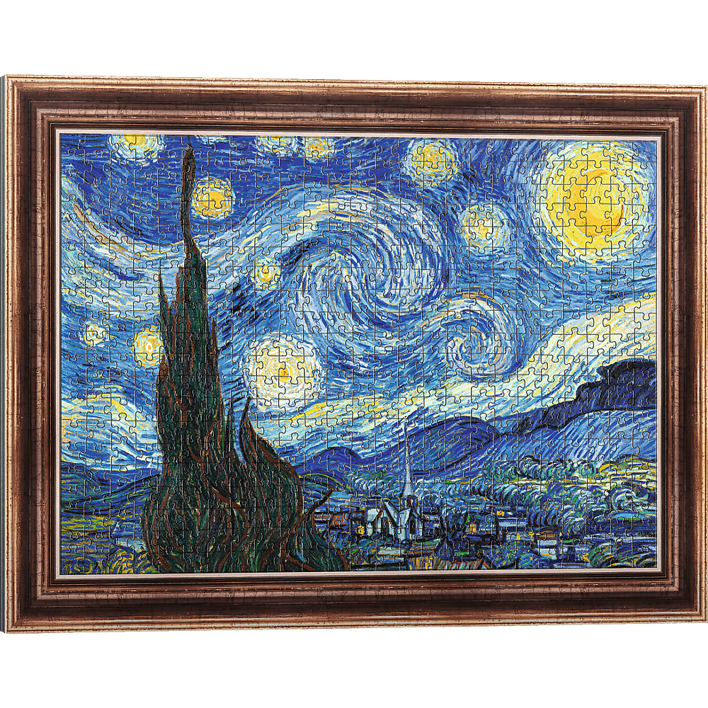 ArtFrame - Van Gogh - Csillagos Éj - keretes kirakó Trefl 500 darabos kirakó puzzle (TR - 37544) - puzzlegarden
