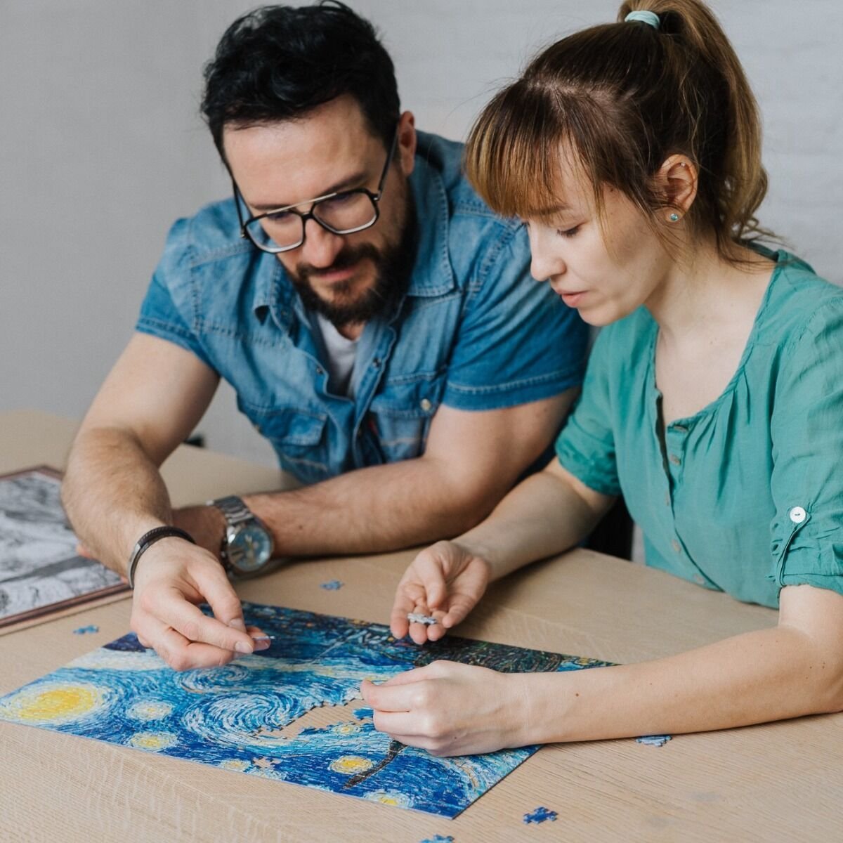 ArtFrame - Van Gogh - Csillagos Éj - keretes kirakó Trefl 500 darabos kirakó puzzle (TR - 37544) - puzzlegarden