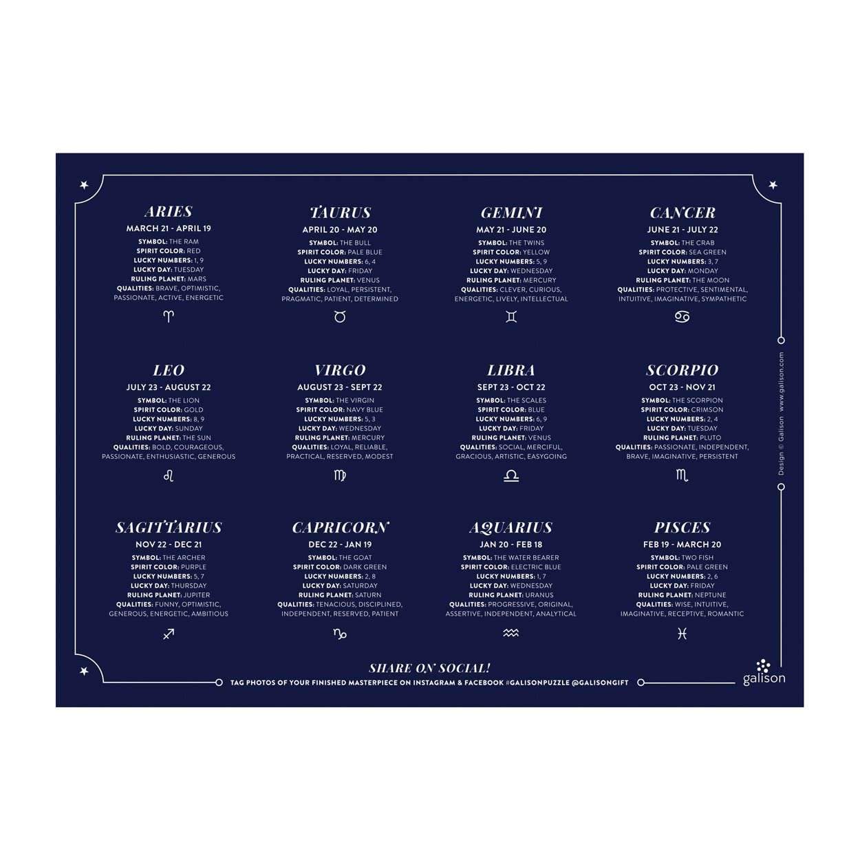 Asztrológia - aranyfóliás! Galison 1000 darabos kirakó puzzle (GA - 9780735357501) - puzzlegarden