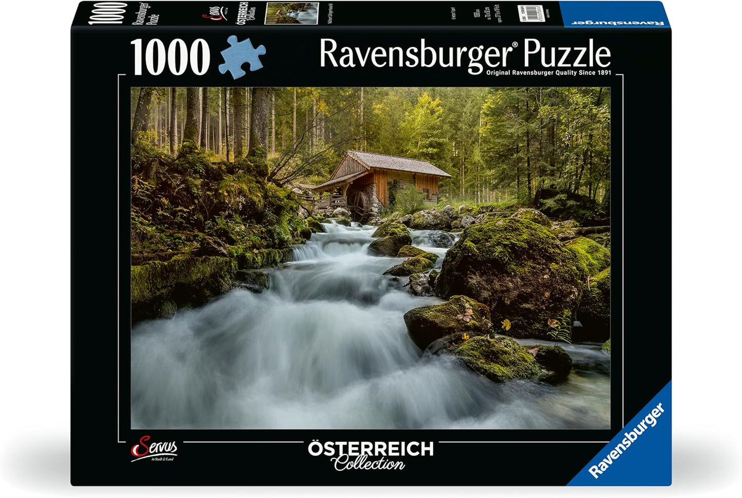 Ausztria Kollekció - Malom a Gollingi - vízesésnél Ravensburger 1000 darabos kirakó puzzle (RA - 12000604) - puzzlegarden