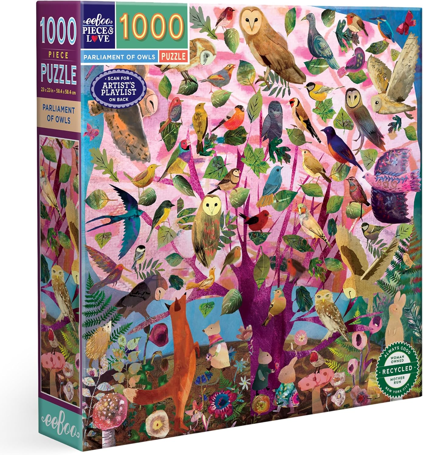 Baglyok Tanácsa Eeboo 1000 darabos kirakó puzzle (EB - PZTOWL) - puzzlegarden