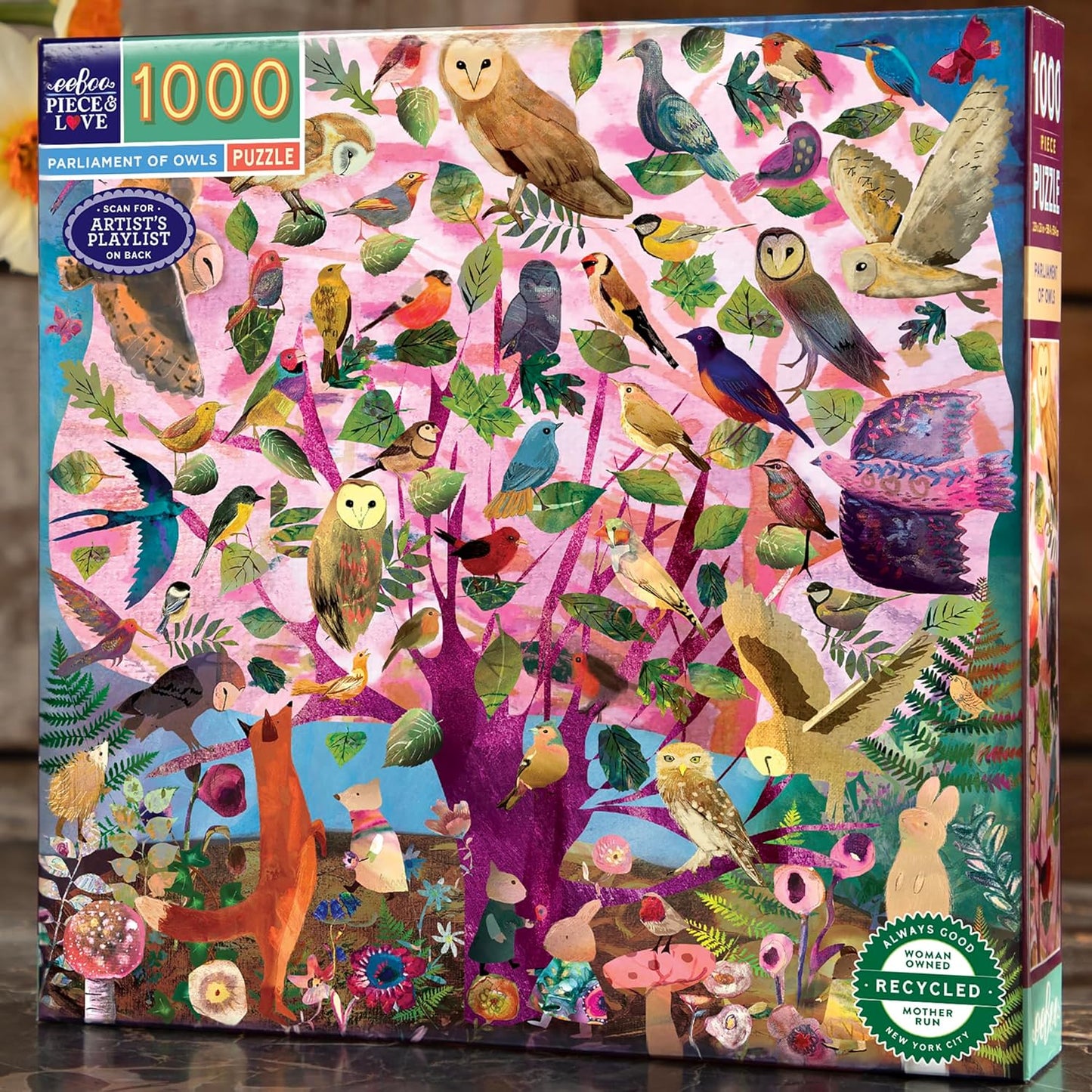Baglyok Tanácsa Eeboo 1000 darabos kirakó puzzle (EB - PZTOWL) - puzzlegarden