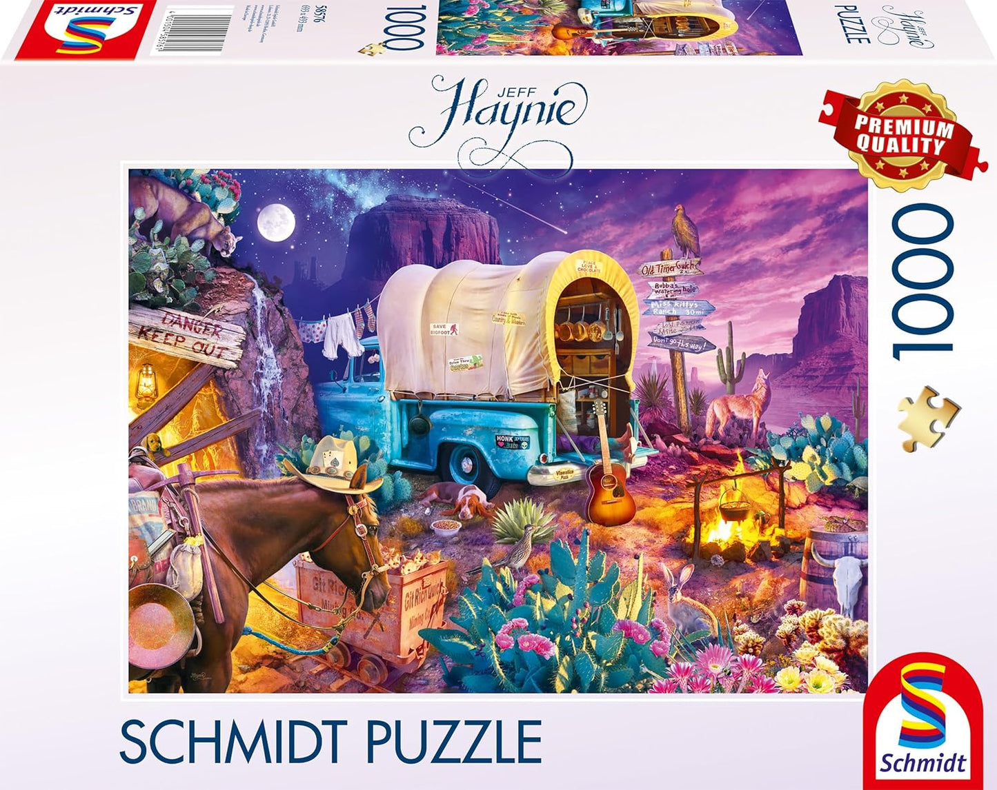 Bájos vadnyugati táborozás Schmidt Spiele 1000 darabos kirakó puzzle (SCH - 58576) - puzzlegarden