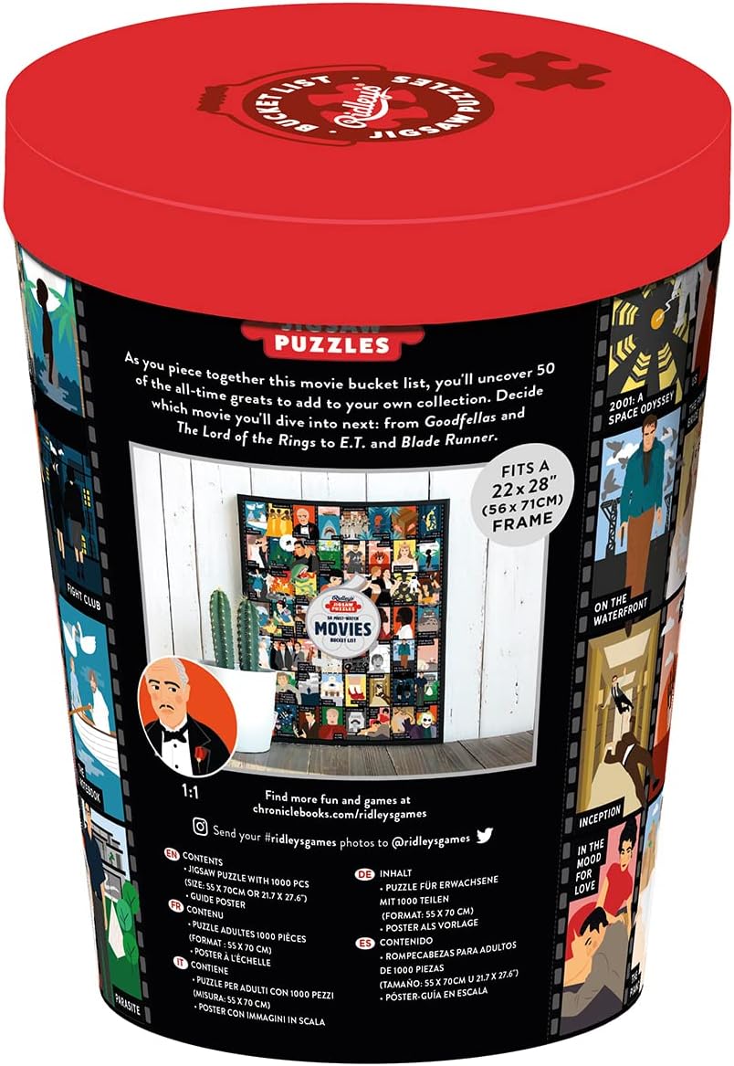 Bakancslistás Filmek - díszdobozban Ridley's Games 1000 darabos kirakó puzzle (GA - 810073342491) - puzzlegarden