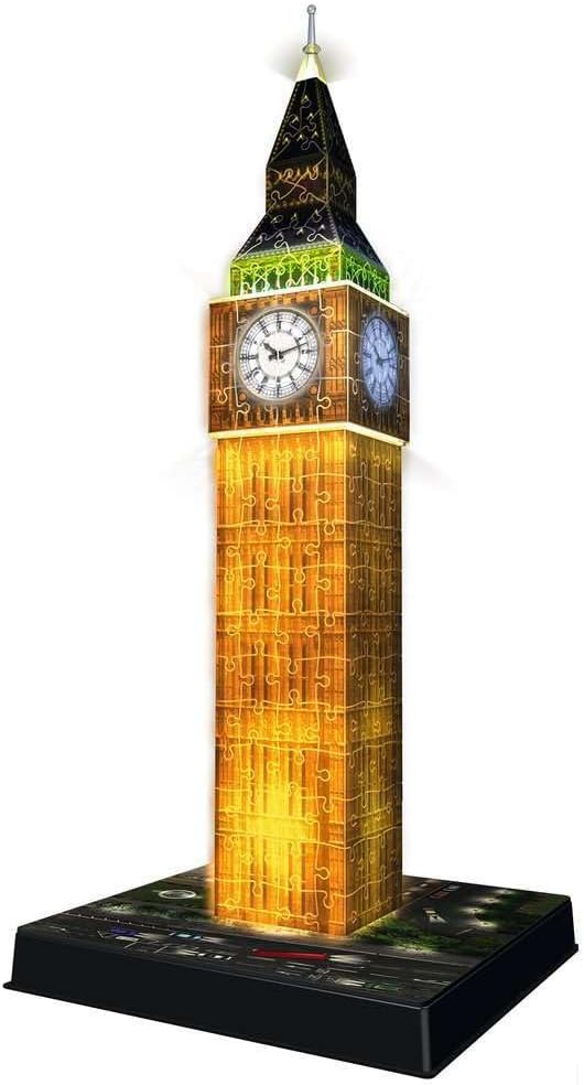 Big Ben - London - 3D Night Edition Ravensburger 226 darabos kirakó puzzle (RA - 12588) - puzzlegarden