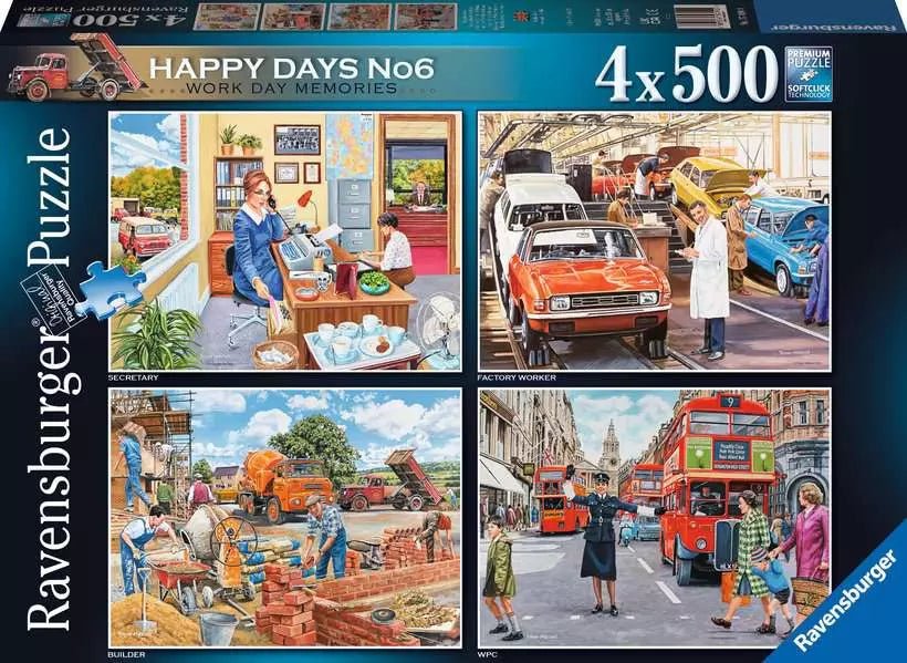 Boldog idők No. 6 – Dolgos hétköznapok emlékei - 4x500 Ravensburger 500 darabos kirakó puzzle (RA - 17490 4005556174904) - puzzlegarden