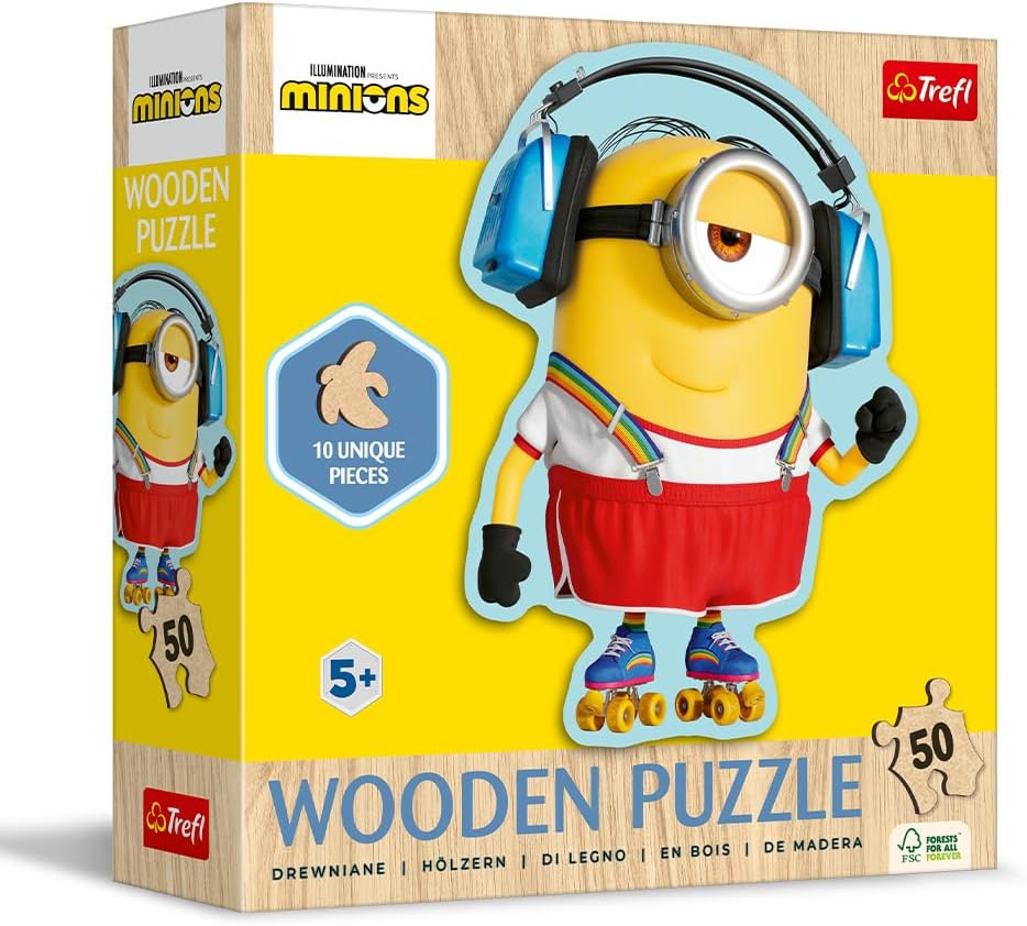 Bolondos Minion - Fa kirakó Trefl Wood Craft 50 darabos kirakó puzzle (TR - 20239) - puzzlegarden